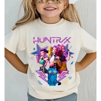 Baby Girl Clothes Kpop Demon Hunters Huntrix T Shirt Summer Short Sleeve Boys Tee Tops Funny Fans Gift Harajuku Kids T-shirts 1