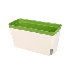 Modern Self - Watering Herb Garden Planter with Visible Water Indicator (Green)