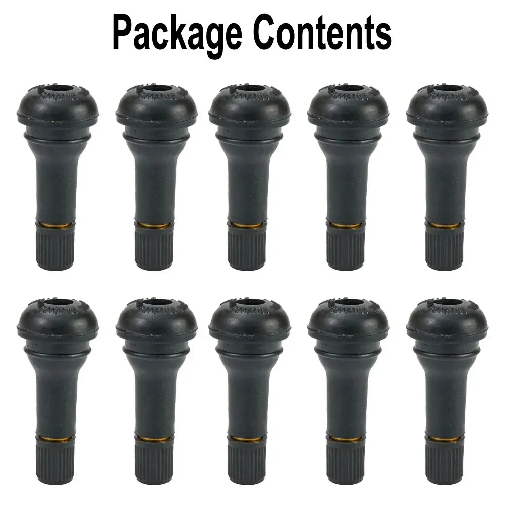 

10 Pcs 4.5cm TR-413 Snap In Type Rubber Tire Valve Cap Car Truck Tubeless Tyre Valve Stem Cover Car Exterior Accessories