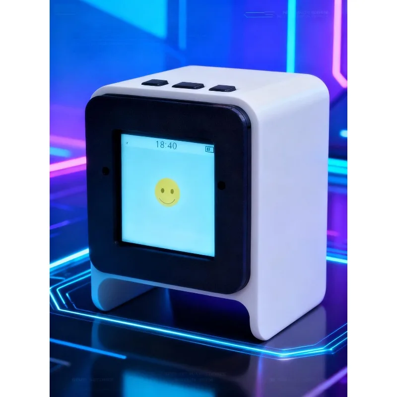 EMOPET AI Desk Robot Companion - ChatGPT Enabled with Voice Commands & Dance Feature, Interactive Robot Pet with Personality, Comes with Charging Home Station