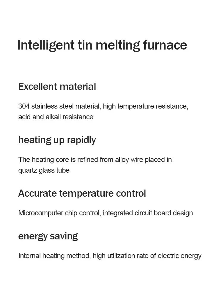 Adjustable Tin Soldering Melting Pot 30-400 Degree Thermoregulation Furnace for