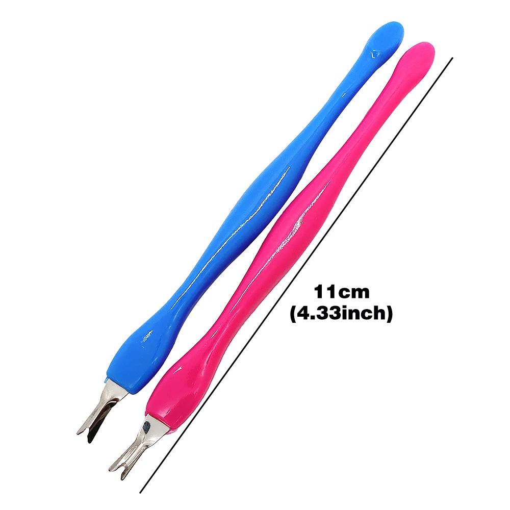 Professional Nail Cuticle Remover Pusher Product Stainless Steel Trimmer Dead Skin Fork Pedicure Manicure Accessories Tool 12Pcs