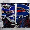 Window Kitchen Curtains for Living Room 2 Pieces Blackout Curtains Door Curtain B-buffalo B-bills Bedroom Decoration Partition 4