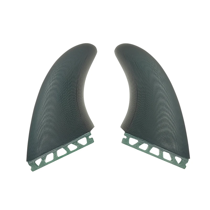 UPSURF FUTURE Keel Fins Fiberglass Surf Fin MR Twin Fins Clear Black/Green Surfboard Quilhas Side Twin Single Tabs 2