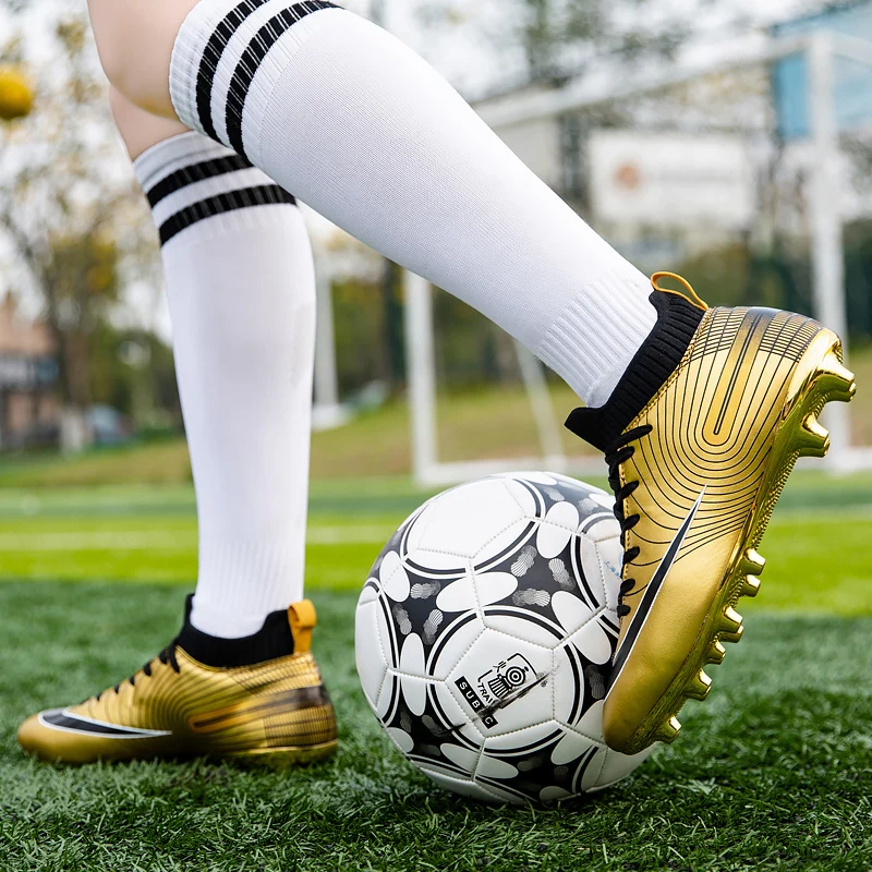 Football Boots For Children Professional Field Soccer Cleats Long Spike Futsal Shoes Man Anti Slip Tf Fg Trainers 2024 Hot Sale