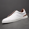 Fashionable Versatile Casual Board Head Leather Suede Light High-end Feel Business White Leather Walking Shoes Loafers Sneakers 5