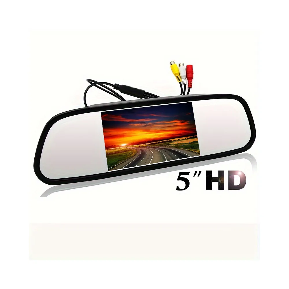 차량 후방 뷰 LCD TFT 미러 모니터 화면, 백업 카메라 주차 후진용, 5 인치