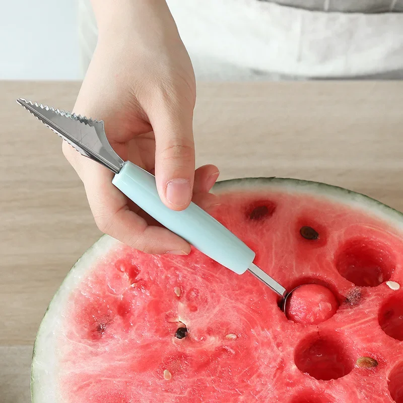 Steel Fruit Digger Cutting Watermelon Artifact Fruit Ball Digging Ball Ice Cream Round Spoon Cutting Carving Knife
