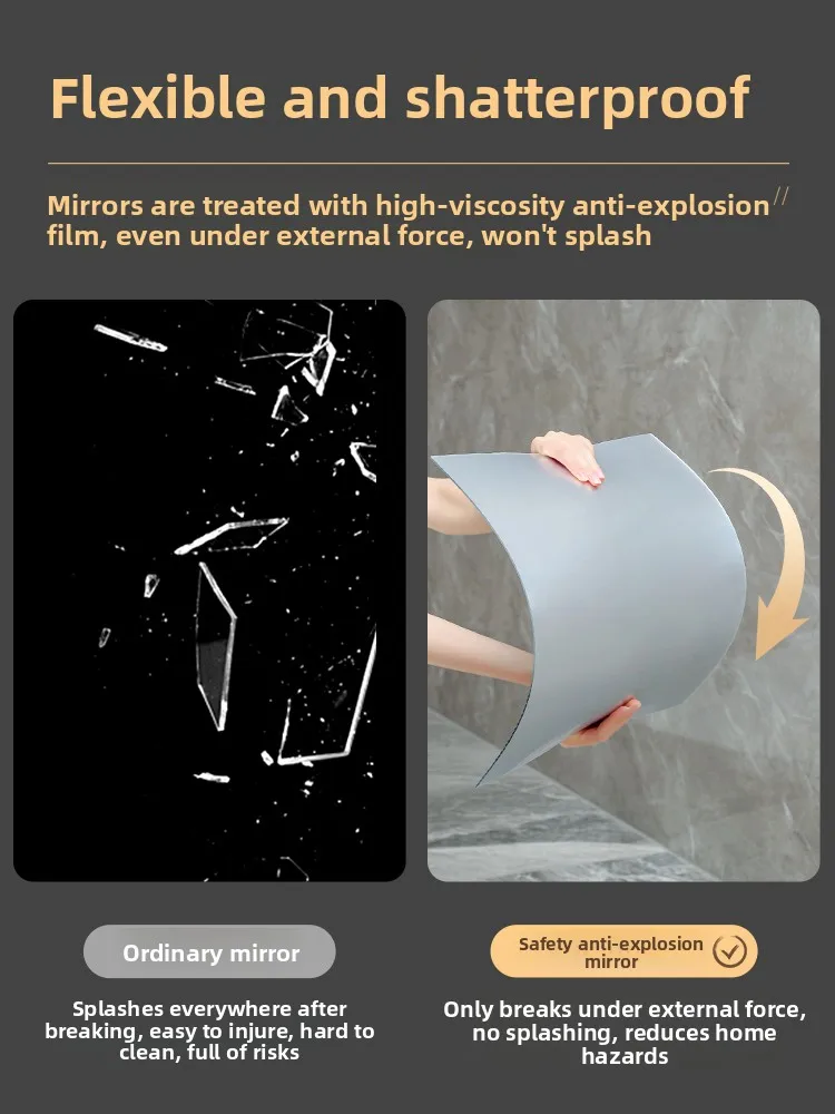 Acrylic Mirror Wall Stier Self Adhesive Full Body Mirror Bedroom Dormi Clothing Mirror eup Decorative Mirror Surface