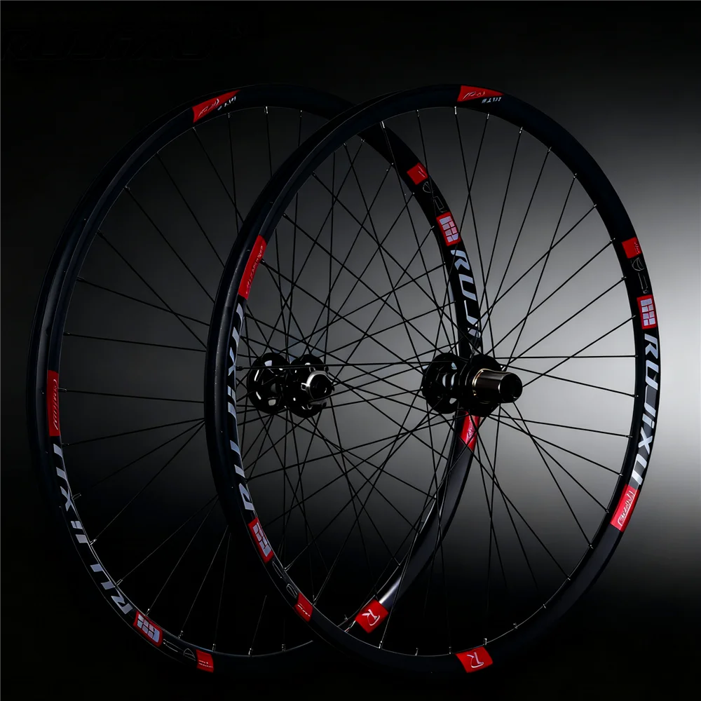 RUJIXU 32H MTB-Laufradsatz 26 27,5 29er Zoll Scheibenbremse QR Steckachse Boost Mountain Wheels HG MS XD Nabenkörper