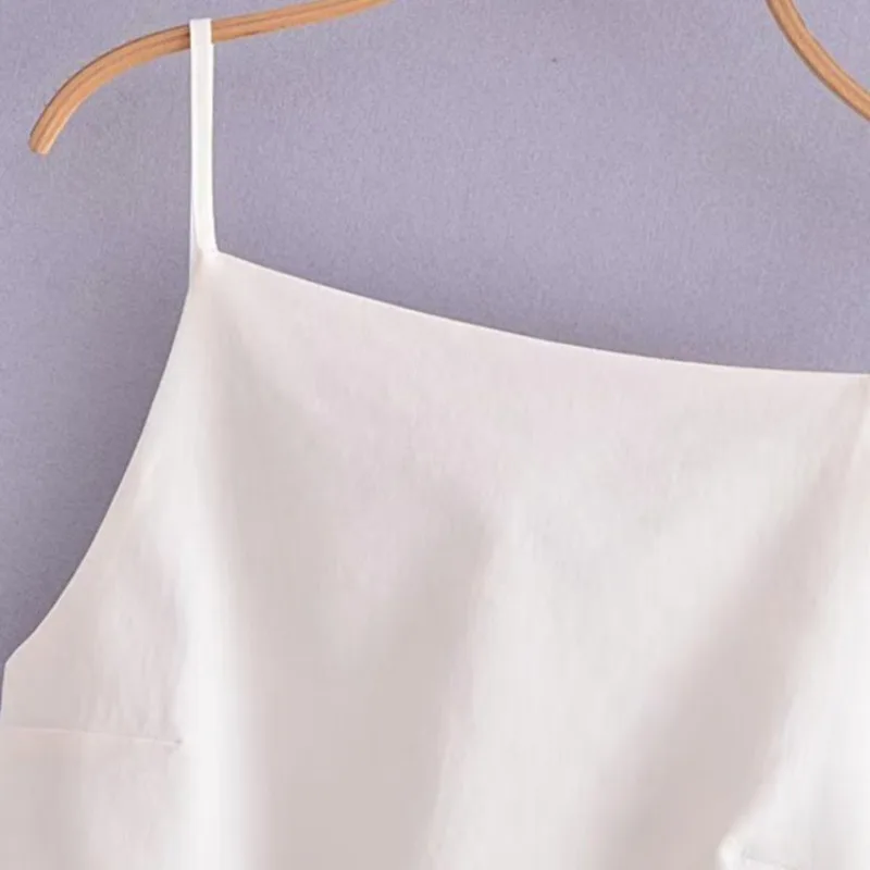 Women Fashion Solid Lace Up Backless Camisole Vintage Thin Straps Square Collar Female Chic Lady Tops Summer Party Elegant Strap