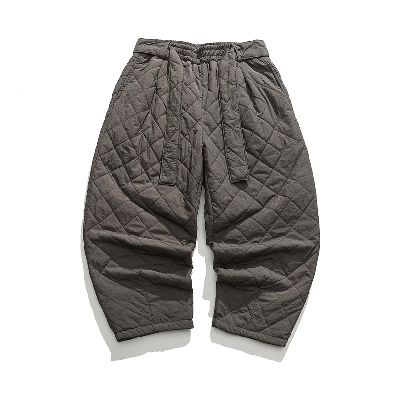 Men Cotton Pants Winter Thickened Cotton Padded Casual Warm Chinese Style Sportwear Drawstring Sweatpants