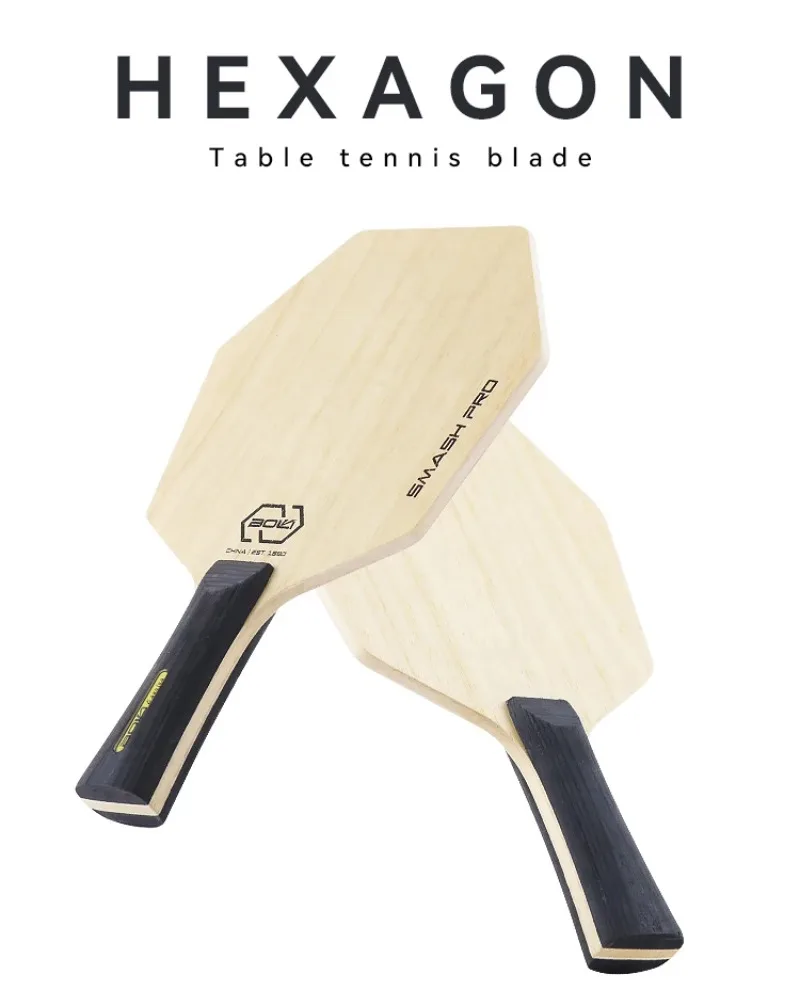 Description Picture 4 of itemBoli Hexagon Table Tennis Blade Ping Pong Pallets Special 5-Ply Pure Wood Ping Pong Rackets Offensive FL Ping Pong Paddle