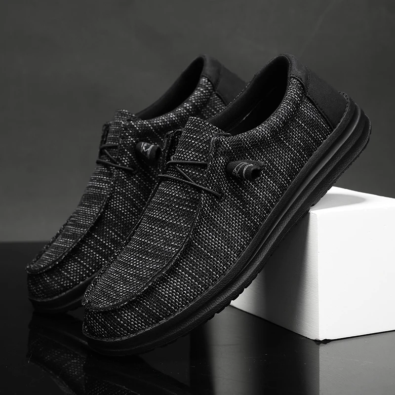 Plus Big Size 50 51 Dude Canvas Shoes Men Casual Slip on Shoes Alpargatas Hombre Moccasins Mocassin Homme Lightweight Breathable 2