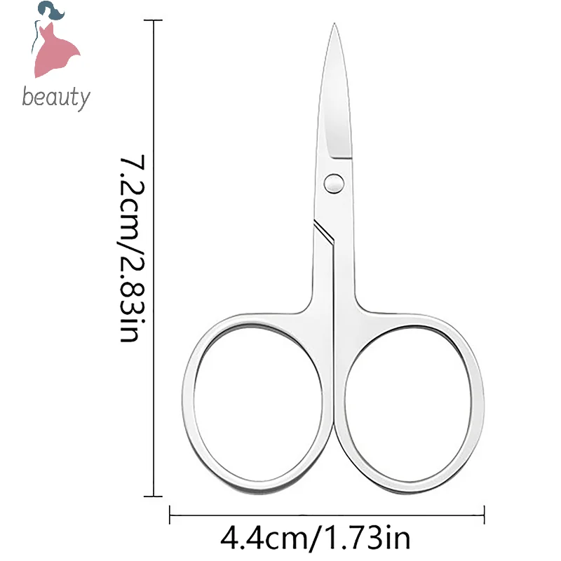 1Pcs Eyebrow Scissor Eyelash Trimmer Facial Hair Remover Stainless Steel Nail Cuticle Manicure Scissor Beauty Makeup Tool 6