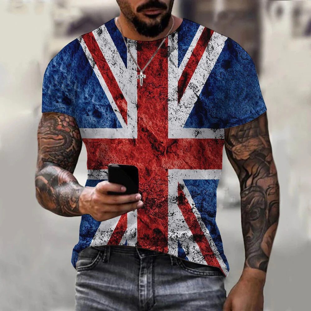 Camiseta con estampado 3D de bandera brit nica de Inglaterra para 