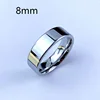 Bague lisse personnalisée en acier inoxydable, couleur argent, 6/8mm, pour femmes et hommes, gravure personnalisée du nom, Logo, amoureux, Couple, bijoux de charme, cadeau
