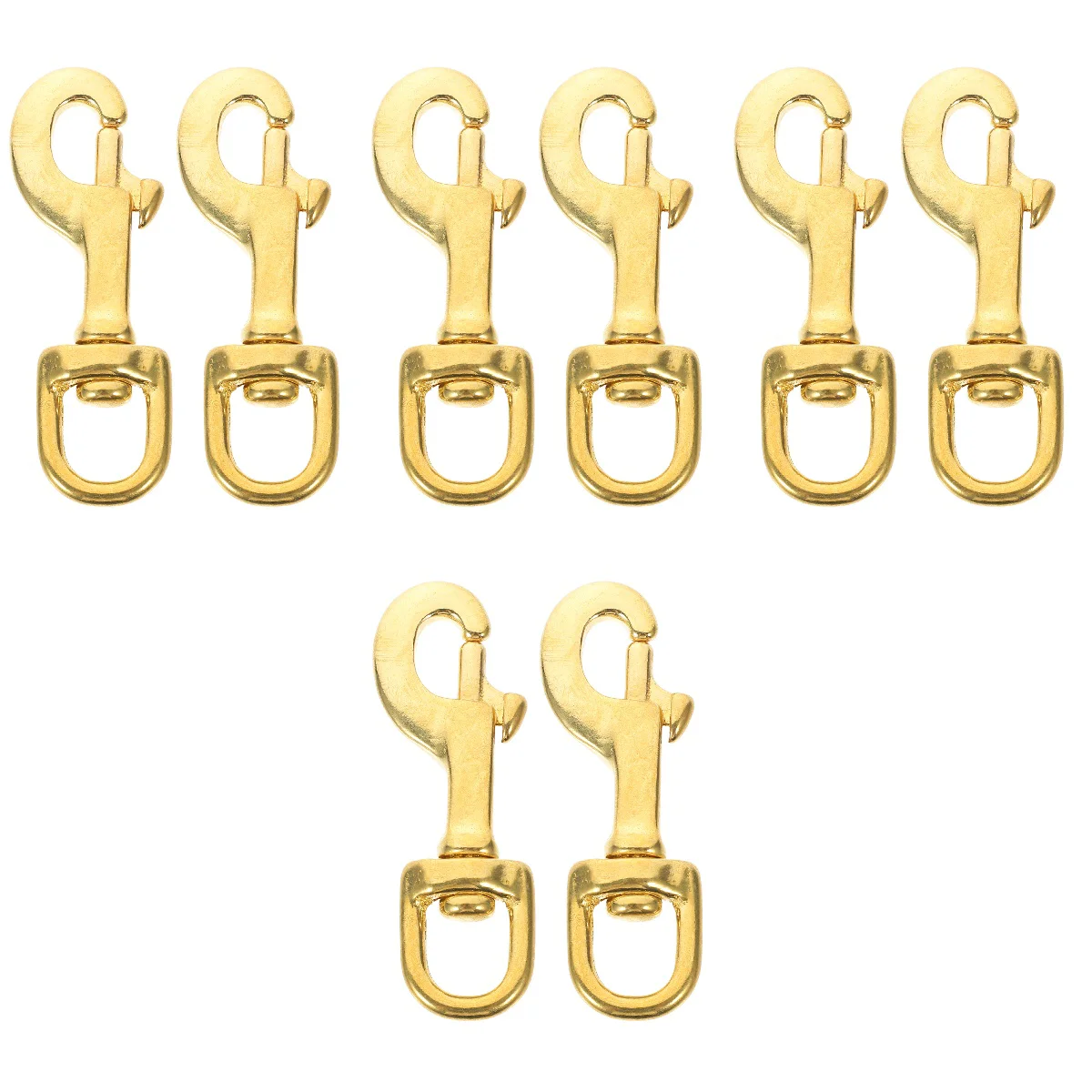 

8 Pcs Swivel Spring Hook Key Fob Chain Connection Trigger Hooks Brass Snap Lanyard Clips DIY Keyrings Clasps