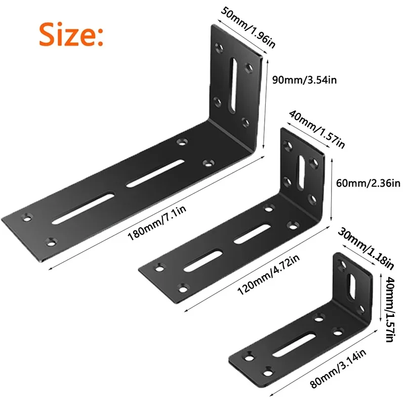 L Angle Code Heavy duty bracket 90 degree right angle metal adjustable Angle code For DIY furniture repair shelf