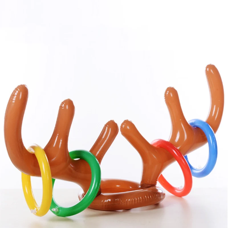 Outdoor swimming pool accessories inflatable cactus ring toss game set floating pool toys beach party supplies party bar travel