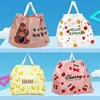 50pcs Thick Frosted Drawstring Pockets Dessert Cake Takeaway Food Box Plastic Handbag Cosmetic Clothing Travel Storage Bag 1