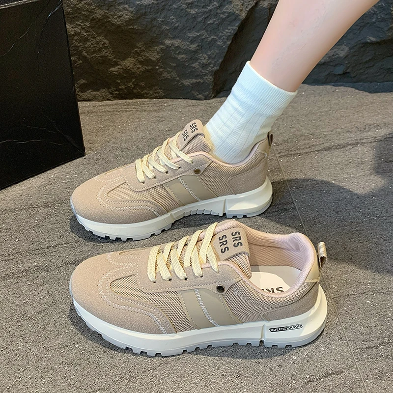 Women's Trendy Casual Shoes Spring 2024 Street Style Korean Ladies Version Gump Sneakers Female Running Shoes Height Increasing