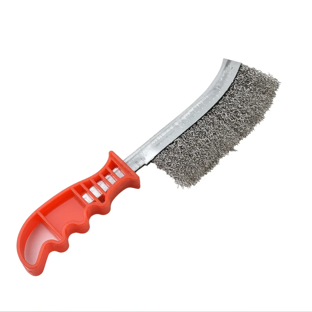 1pcs Stainless Steel Wire Brush 235mmX0.3mmX32mm Rust Removal Gap Cleaning Wire Brush For Welding Seam Plastic Hand Tools 6