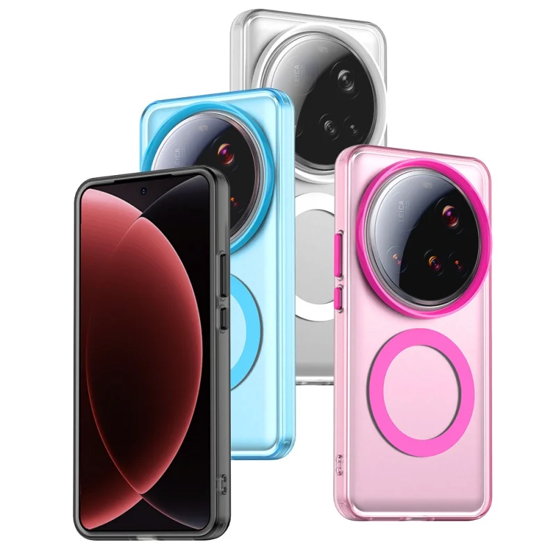 Matte Clear Magnetic Wireless Charging Shockproof Candy Color Case