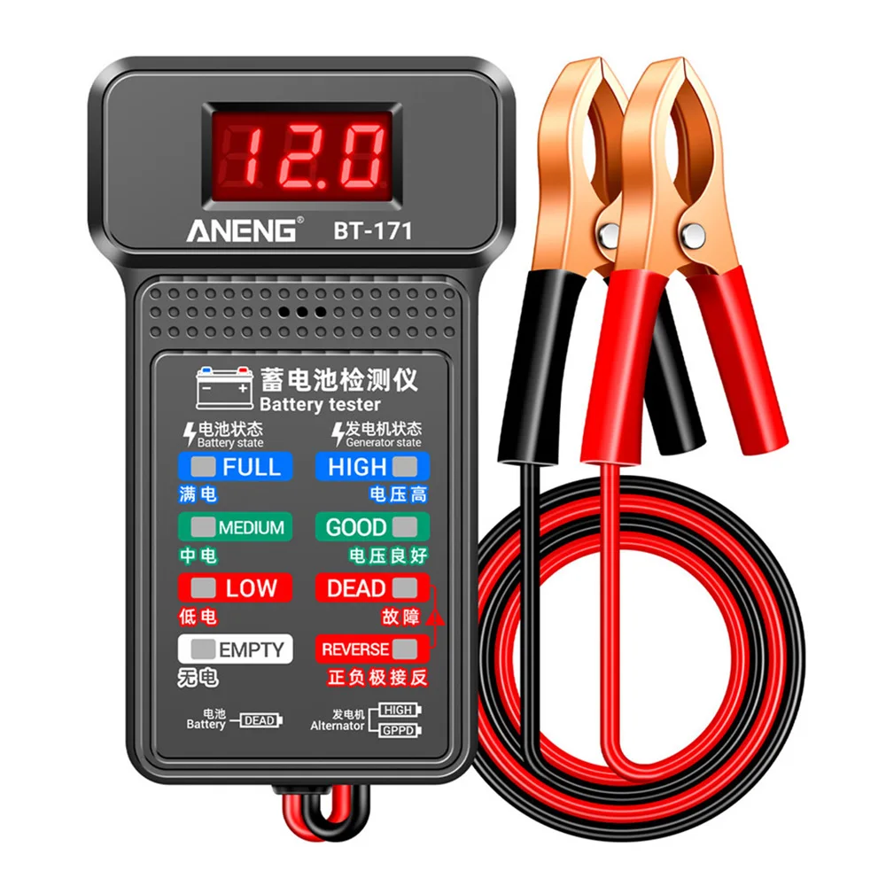 Description Picture 4 of itemANENG BT-171 12V Multifunctional Battery Testers Auto Repair Industry Detection with LED Reverse Display Screen Electrician Tool