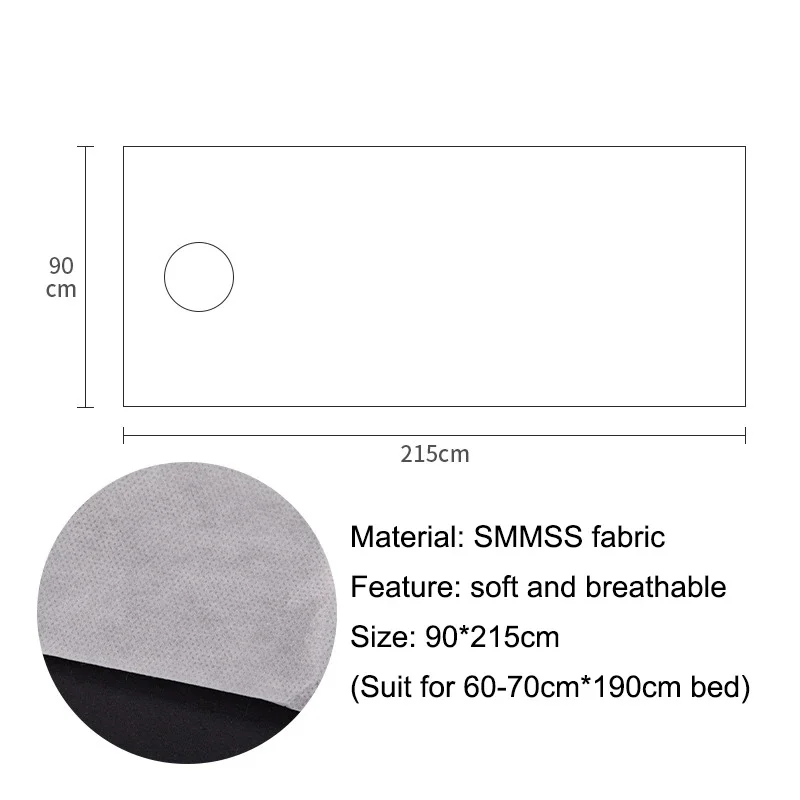 10pcs Disposable Bed Cover For Beauty Salon Open Hole Spa Massage Soft Bed Sheets Non-woven Fabric Breathable Elastic Bedspread 5