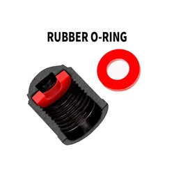 20 - Pack Black Dome - Shaped Tire Valve Caps with Rubber Ring for Cars, Bikes, and Motorcycles (20PCS Rubber Ring)