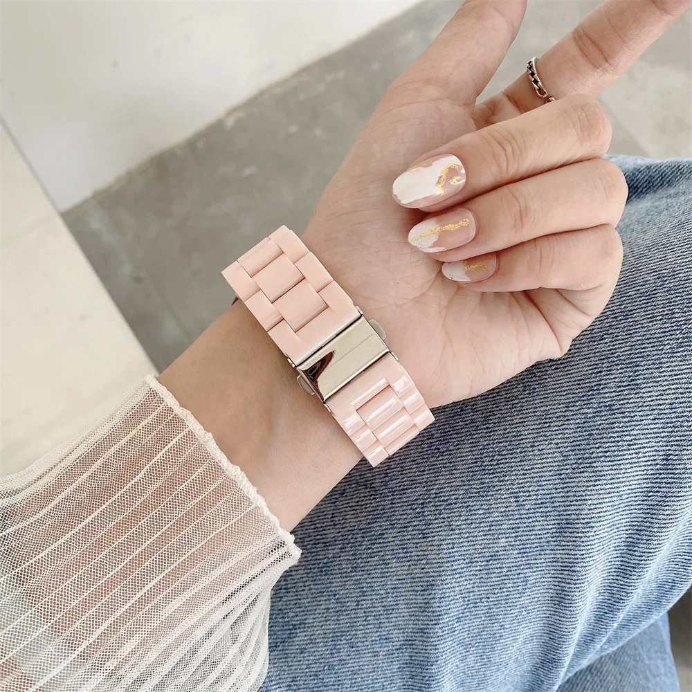 Resin Smartwatch Strap - 20mm/22mm Adjustable Bracelet