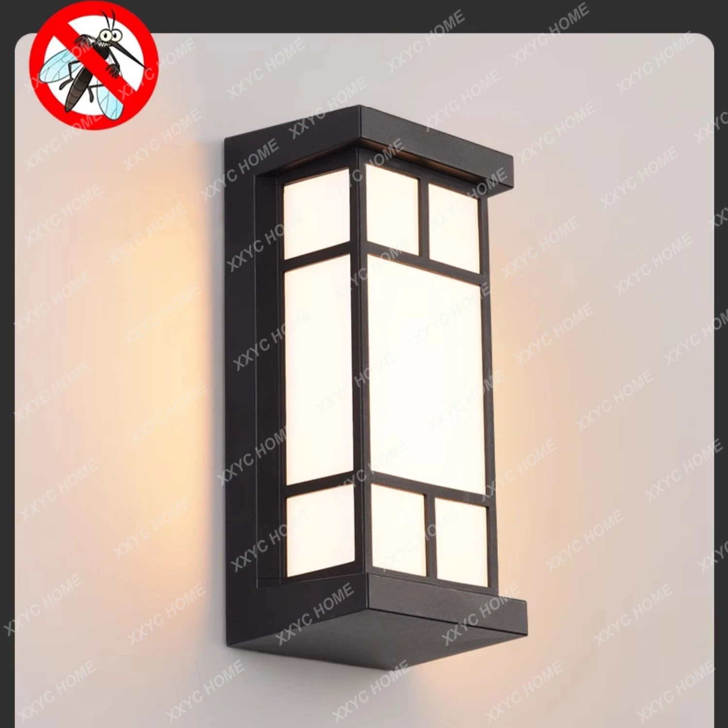 

Outdoor Wall Lamp Two Sides Door Post Chinese Style Corridor Aisle Courtyard Landscape Lamp