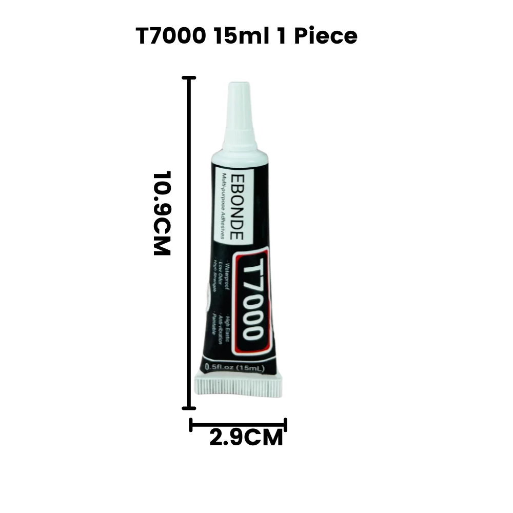 High-Precision Black Adhesive Glue with Precision Applicator Tip, Available in Multiple Sizes