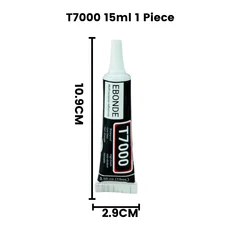 High - Precision Black Adhesive Glue with Precision Applicator Tip, Available in Multiple Sizes (T7000 15ML)