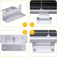 16 pièces/ensemble Kits de support de montage de panneau solaire 4/8 unités panneau solaire support de montage en aluminium z support pour RV, toit, bateau 5