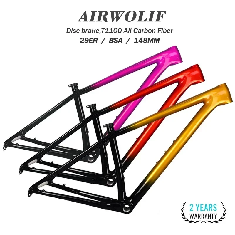 

Airwolf T1100 Carbon MTB Frame 29er Carbon Bike Frame 29 Mountain Carbon Bike Frame 148*12mm Disc Brake Bike Frameset