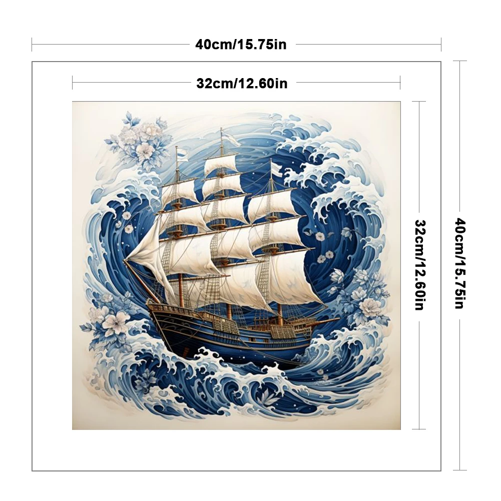 Full Embroidery cotton Thread 11CT Printed Scenery Cross Stitch Kit Art
