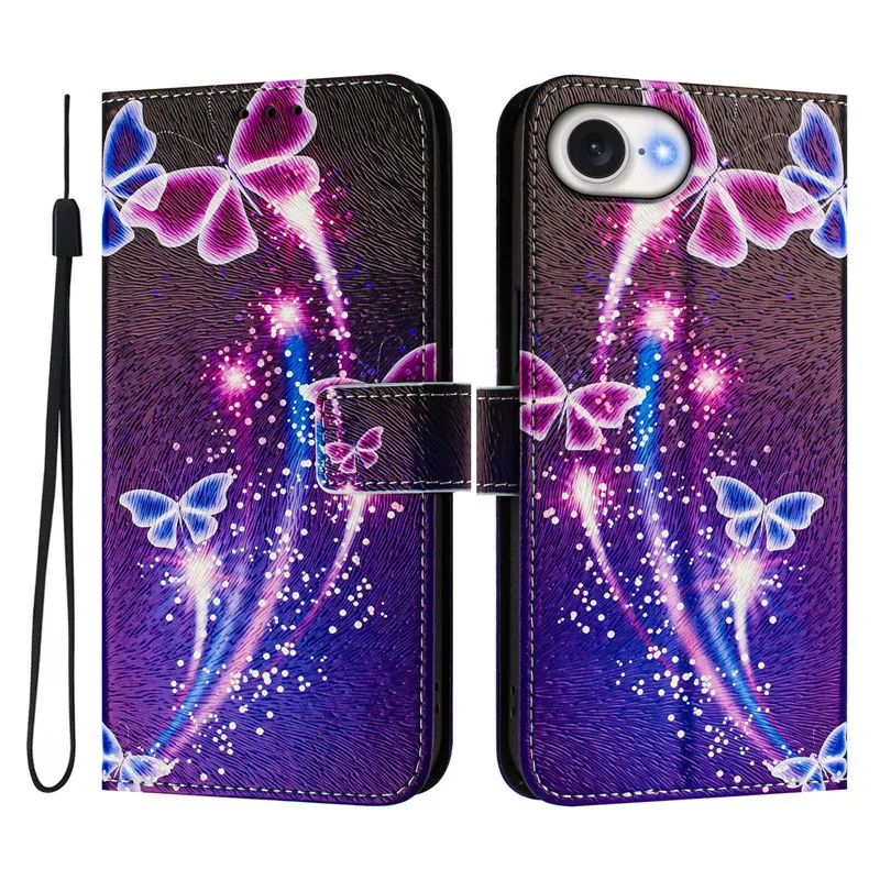 Elegant Leather Wallet Phone Case - Cat, Flower, and Bear Design