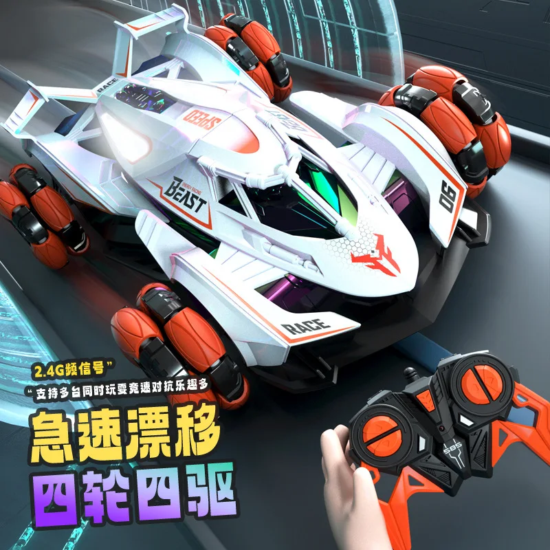 

Remote Control Car Four-wheel Drive High-speed Drift Racing Gesture Induction Charging Stunt Car Children's Boy Toy