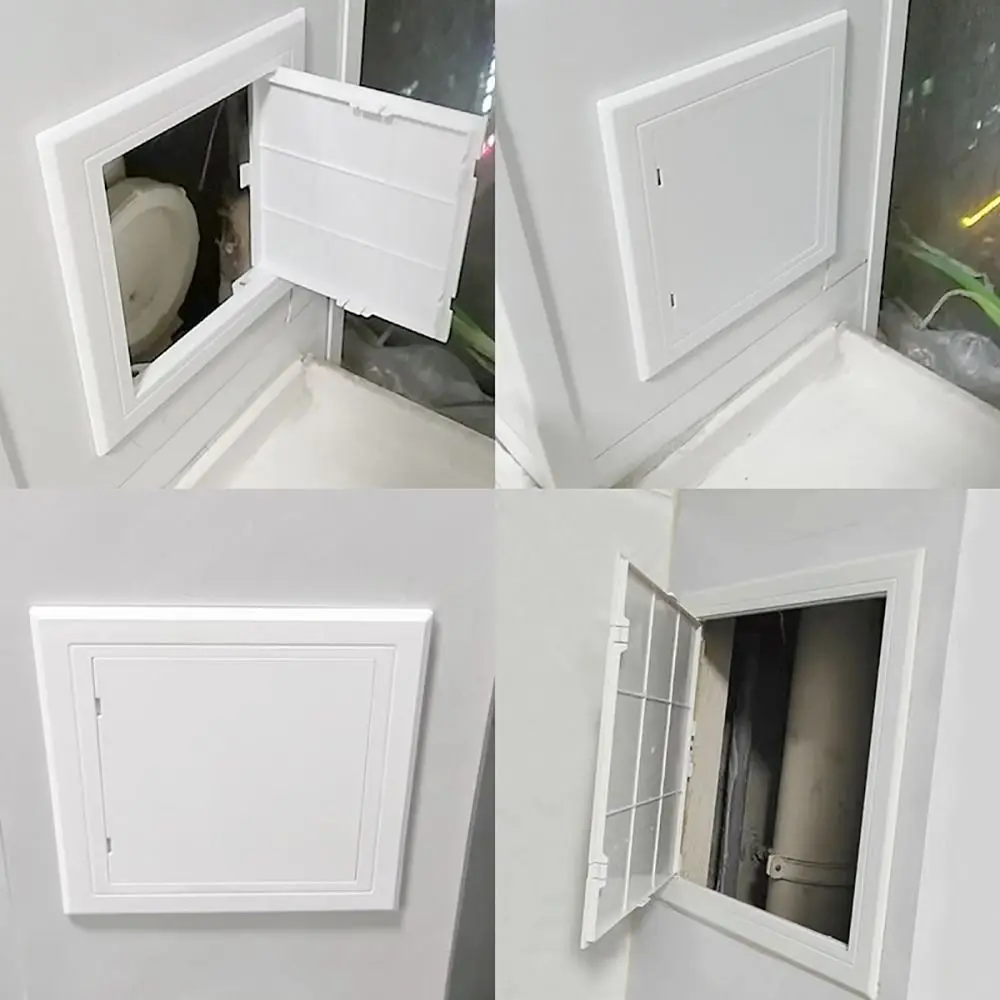 Self-adhesive White Plastic Access Panel Door Opening Flap Cover Plate Inspection Hole Access Hatch Cover Wall Access Doors