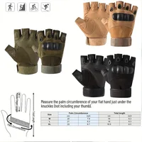 1Pair Tactical Fingerless Gloves for Men - Ideal for Outdoor Sports, Shooting, Hunting, Airsoft, and Cycling 2
