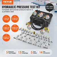 VEVOR Hydraulic Pressure Test Kit Excavator Hydraulic Test Gauge Set with Carrying Case for Excavator Tractors Machinery 2