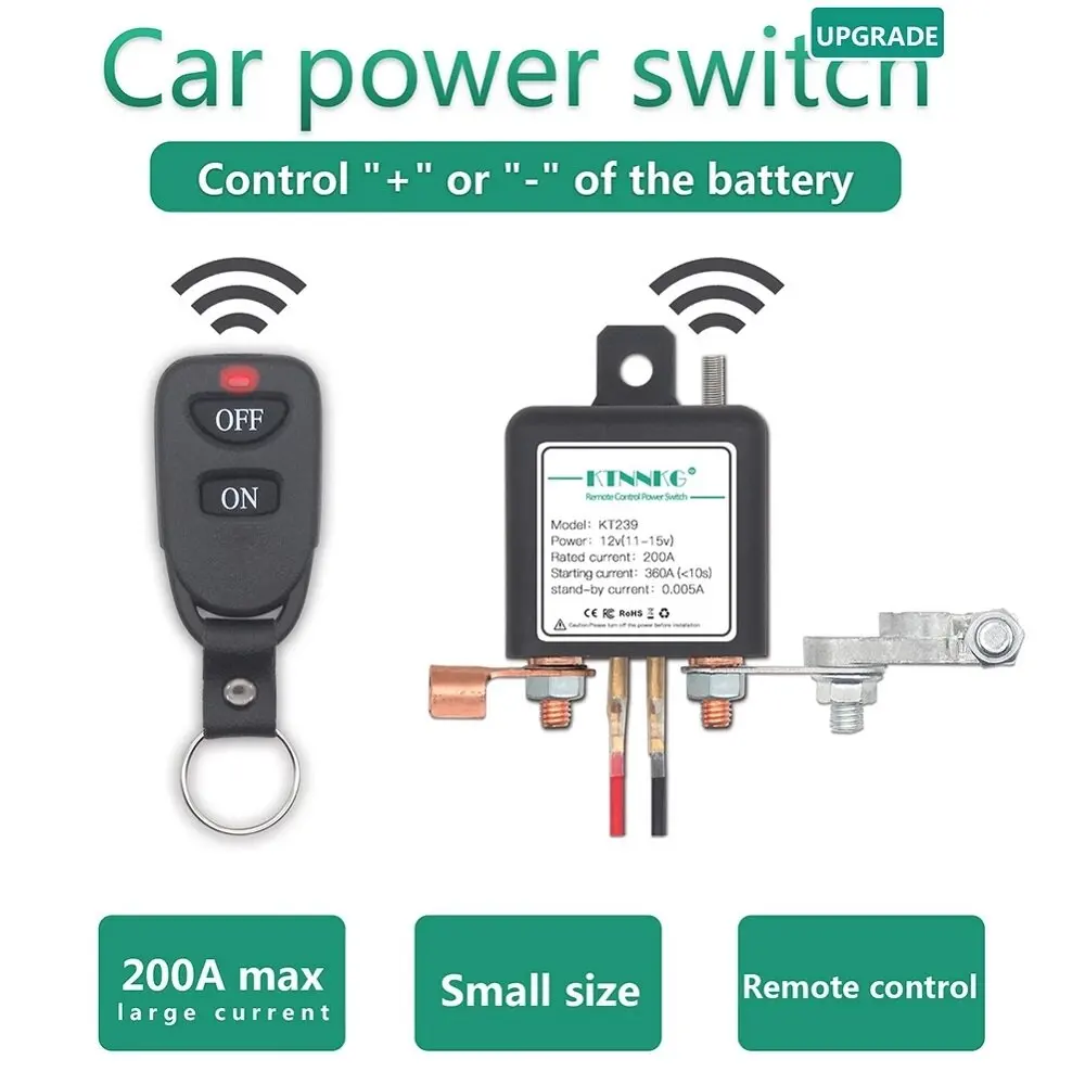 KTNNKG DC 12V 240A Remote Batterie Trennschalter mit LED Digital Voltmeter  Display, Smart Voltage Control Battery Kill Switch mit Sicherung :  : Auto & Motorrad