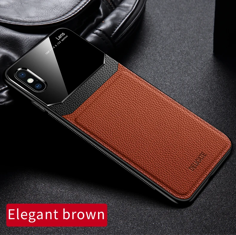 For iPhoneX Case YIYONG Luxury Silicone Frame PU Leather Cover For iPhone X XR XS Max 10 iPhoneXR iPhoneXS iPhone10 Phone Cases