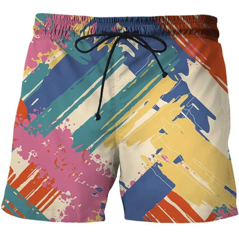 

Summer 3D Printed Graffiti Surf Board Shorts For Men Fashion Harajuku Quick Dry Beach Shorts Street Loose Short Pants Clothes