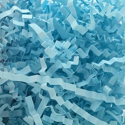 Radiant Rose Gold Metallic Glitter Raffia for Gift Box Filler and Craft Decor (Z07 Light blue)