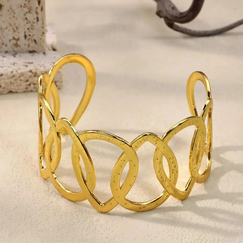 Hollow Stainless Steel Bracelet Bangles for Women