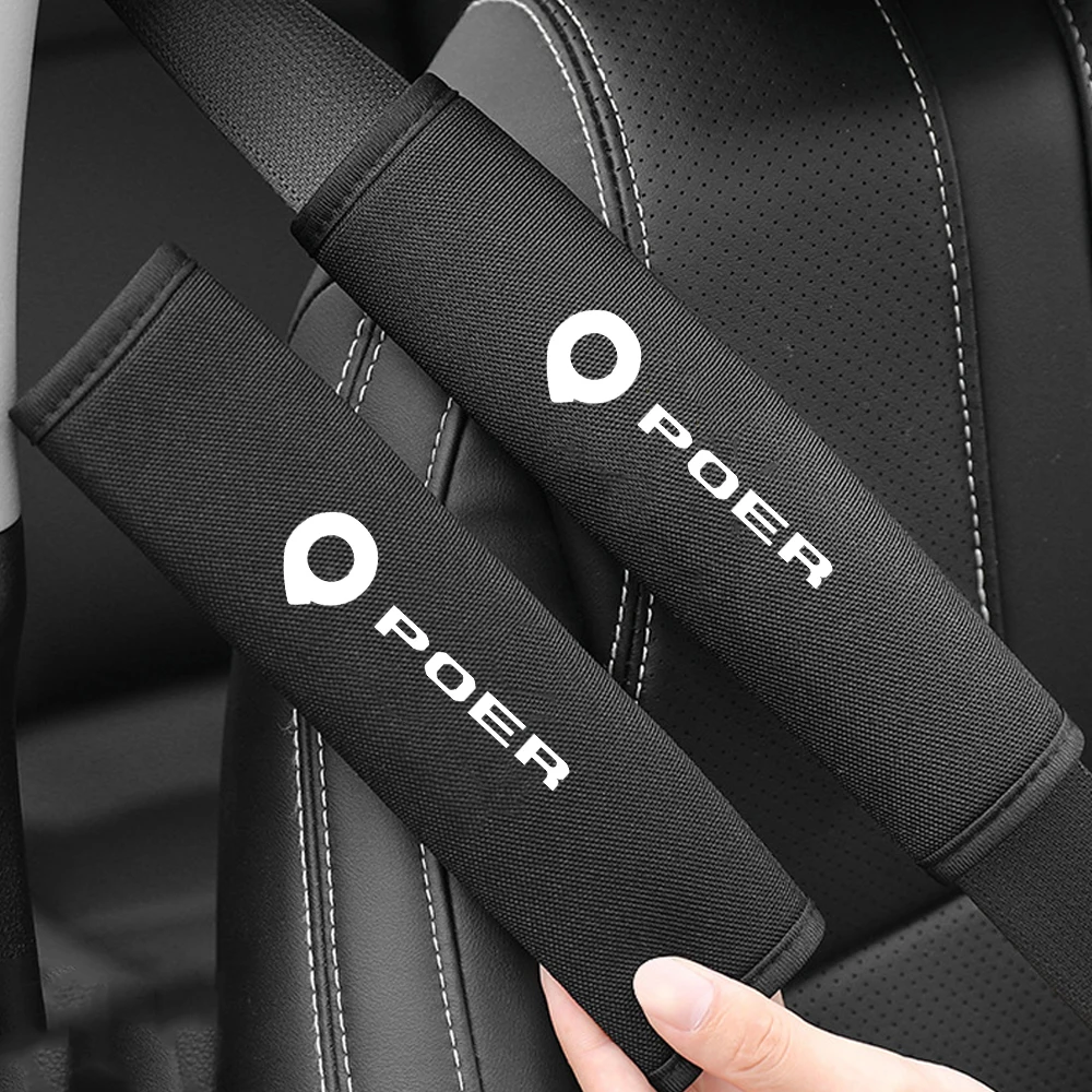 Car Seat Belt Pads Cover For Great Wall GWM Poer P11 P12 Ute Pickup Cannon Ruman Sucan Auto Interior Accessories