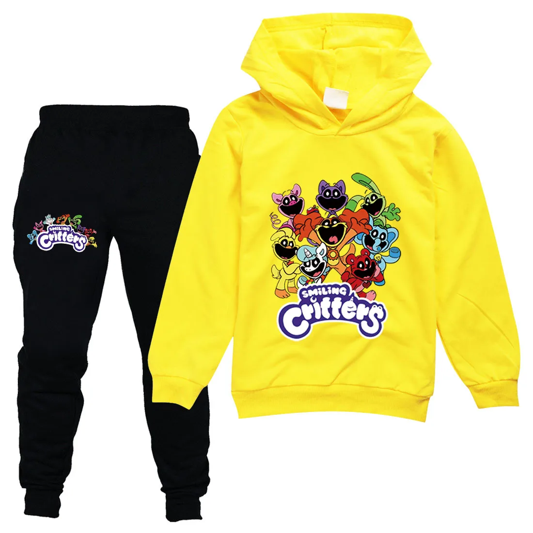 Smiling Critters Catnap Kids Boy Girl Hoodies Pants Suit Cartoon Smiling Critters Dogday Print Children's Clothing Sweatshirts